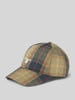 Barbour Basecap mit Label-Stitching Modell 'Tartan' Oliv