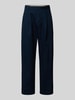 Tommy Hilfiger Wide fit bandplooibroek van puur katoen Marineblauw