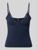 ONLY Slim Fit Trägertop aus Baumwoll-Mix Modell 'KISS' Marine