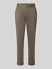 FREE/QUENT Slim fit stoffen broek met vaste boorden, model 'Nanni' Taupe
