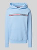 Tommy Hilfiger Hoodie met labelprint Lichtblauw