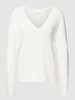 s.Oliver RED LABEL Gebreide pullover met V-hals, model 'Otto' Offwhite