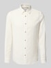 s.Oliver RED LABEL Regular Fit Freizeithemd aus Leinen-Baumwoll-Mix Weiss