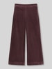 Marc O'Polo Wide Leg Cordhose aus reiner Baumwolle Dunkelrot