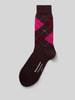 Burlington Sokken van scheerwolmix model 'Marylebone' Bordeaux