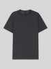 BOSS Green T-Shirt mit Label-Print Dunkelgrau