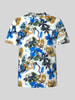 Blend T-Shirt mit geripptem Rundhalsausschnitt Modell 'JEMO' Weiss
