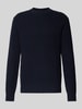 Replay Gebreide pullover met ribboorden Marineblauw