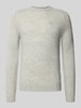 MCNEAL Regular fit gebreide pullover van pure wol Middengrijs gemêleerd