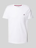 Christian Berg Men T-shirt met labelstitching Wit