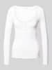 Guess Longsleeve in Ripp-Optik Modell 'KARLEE' Weiss