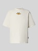 CARLO COLUCCI Oversized T-Shirt mit Label-Print Offwhite