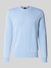 BOSS Orange Regular Fit Strickpullover aus Baumwoll-Kaschmir-Mix Hellblau
