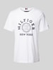 Tommy Hilfiger T-shirt met labelprint, model 'HILFIGER COIN' Wit