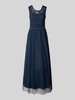 Vila Maxikleid mit Spitzenbesatz Modell 'LYNNEA' Marine