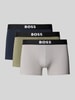 BOSS Regular Fit Trunks aus Baumwoll-Elasthan-Mix im 3er-Pack Oliv