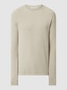 Jack & Jones Gebreide pullover met labelpatch, model 'HILL' Offwhite