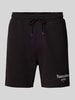 Tommy Jeans Regular Fit Sweatshorts mit Label-Stitching Black