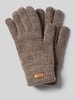 Barts Handschuhe mit Label-Patch Modell 'Witzia' Mittelbraun