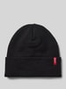 Levi's® Beanie met labelpatch, model 'SLOUCHY RED TAB' Zwart