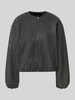 VERO MODA regular fit bomberjack in viltlook model 'CHLOE' Donkergrijs gemêleerd