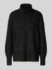 Pieces Regular Fit Rollkragenpullover mit Wollanteil Modell 'MALOU' Black