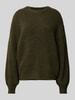 MSCH Copenhagen Strickpullover mit Rundhalsausschnitt Modell 'Gustel' Khaki