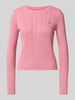 Tommy Jeans Regular Fit Strickpullover aus reiner Baumwolle Pink