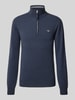 Gant Strickpullover mit Label-Stitching Modell 'SUPERFINE' Marine Melange