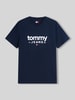 Tommy Jeans relaxed fit T-shirt van puur katoen met labelopschrift Marineblauw