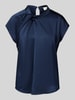 Neo Noir Blouseshirt met opstaande kraag Donkerblauw