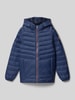 Jack & Jones Gewatteerd jack met labelpatch, model 'ESPRINT' Marineblauw