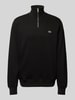 Lacoste Strickpullover mit Stehkragen Black