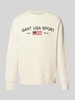 Gant Sweatshirt mit Label-Stitching Offwhite