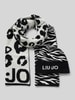 Liu Jo White Beanie im Set mit Schal Modell 'Sciarpa' Black