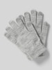 Pieces Handschuhe mit geripptem Bund Modell 'NEW BUDDY' Hellgrau Melange