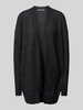 QS Strickjacke in offenem Design Black