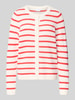 VILA Strickjacke mit Rundhalsausschnitt Modell 'DALO' Rot