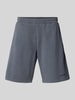 REVIEW Relaxed Fit Sweatshorts mit Label-Print Dunkelgrau