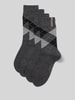 camano Socken aus Baumwoll-Mix mit Logo-Stitching im 4er-Pack Anthrazit