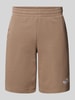 PUMA PERFORMANCE Regular fit sweatshorts met labelstitching Taupe