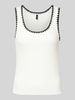 Vero Moda Slim Fit Tank Top mit Rundhalsausschnitt Modell 'VIOLA' Weiss