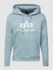 Alpha Industries Hoodie met logoprint IJsblauw