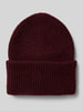 Pieces Mütze mit Kaschmir-Anteil Modell 'MOELLA' Dunkelrot