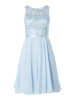 Luxuar Cocktailkleid mit Ziersteinen Hellblau