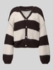 VERO MODA Strickjacke mit Ballonärmeln Schoko Melange