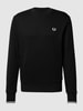 Fred Perry Sweatshirt mit Logo-Stickerei  Schwarz
