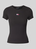 Tommy Jeans T-Shirt mit Label-Stitching Black