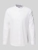 Jake*s Slim Fit Freizeithemd aus Leinen-Baumwoll-Mix Weiss
