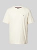 Tommy Hilfiger T-shirt z wyhaftowanym logo Beżowy